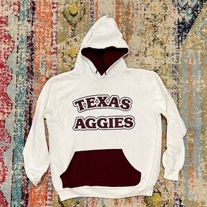 Vintage 1980s University of Texas A&M Aggies NCAA College Hoodie Sweatshirt